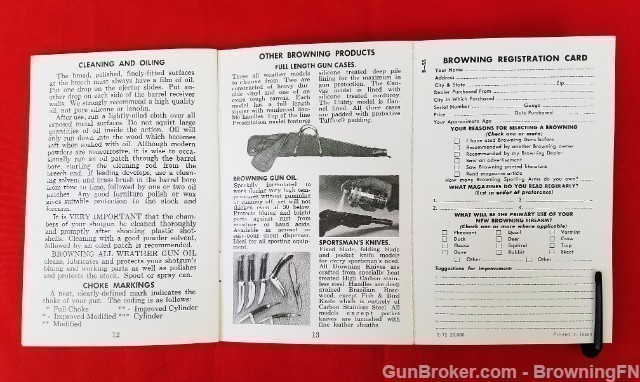Orig Browning B-SS Owners Instruction Manual 1972-img-2