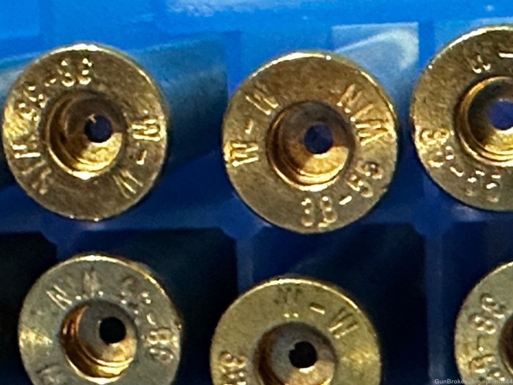 100 pieces of new Winchester 38-55 brass + new Lee 3 piece die & crimp die -img-2
