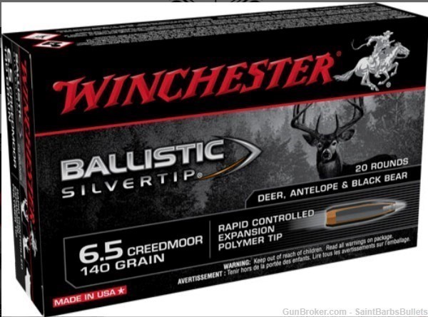 Winchester Supreme 6.5mm Creedmoor 140gr Ballistic Silver-Tip - 20 Rounds-img-0