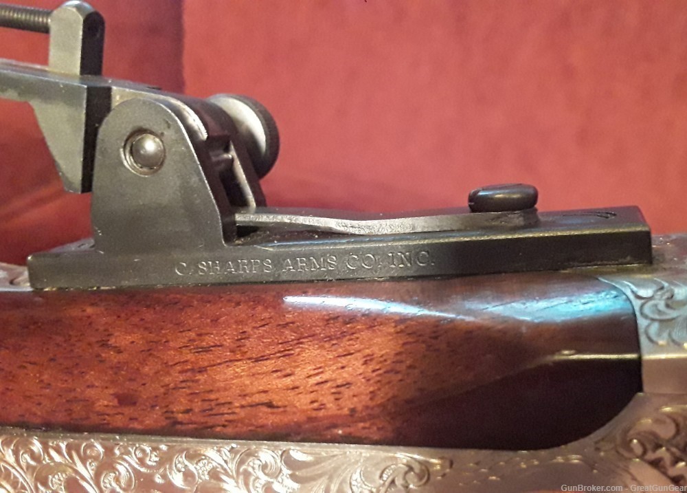 Pedersoli 1874 Sharps Sporting Extra Deluxe Buffalo Rifle Caliber 45-70-img-26