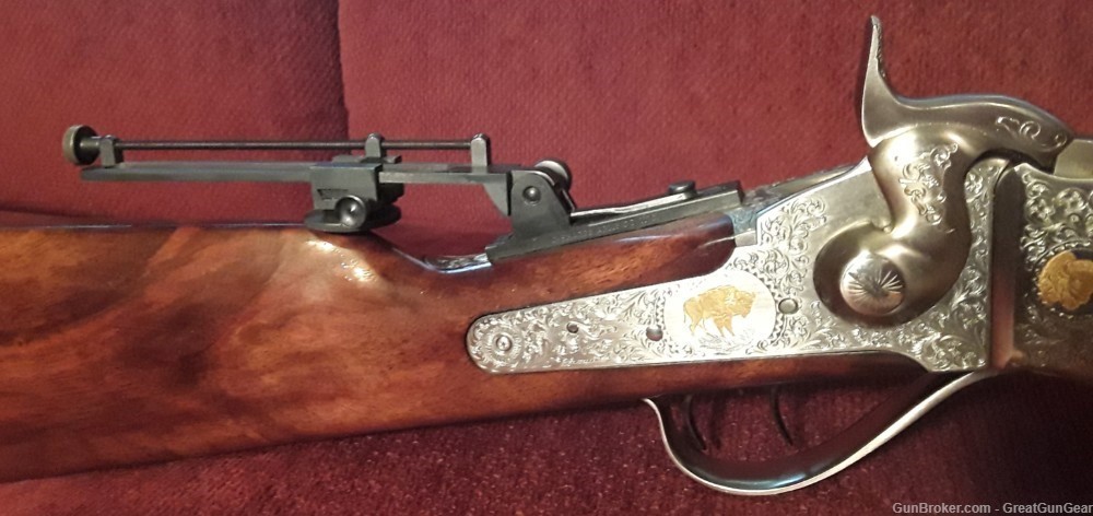 Pedersoli 1874 Sharps Sporting Extra Deluxe Buffalo Rifle Caliber 45-70-img-22