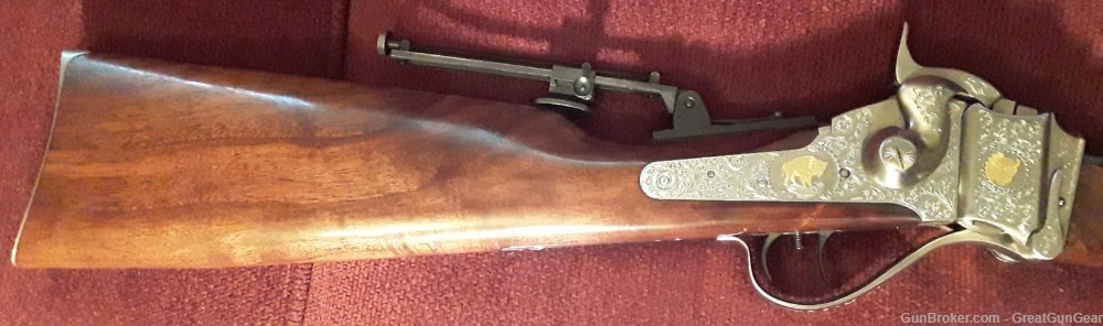 Pedersoli 1874 Sharps Sporting Extra Deluxe Buffalo Rifle Caliber 45-70-img-13