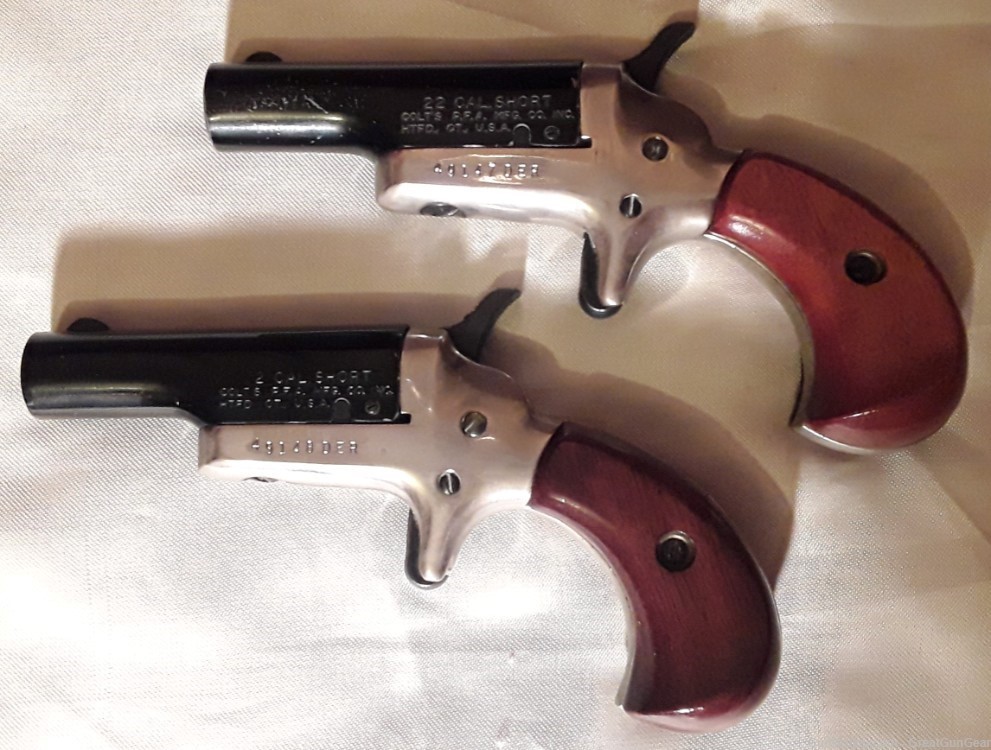 Colt Lord Derringer 4th Model Two Pistol Set CAL. 22 Short - Non-Firing-img-5