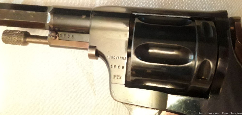 Husqvarna Nagant M/1887 Antique Swedish Army Revolver Caliber 7.5 mm-img-8