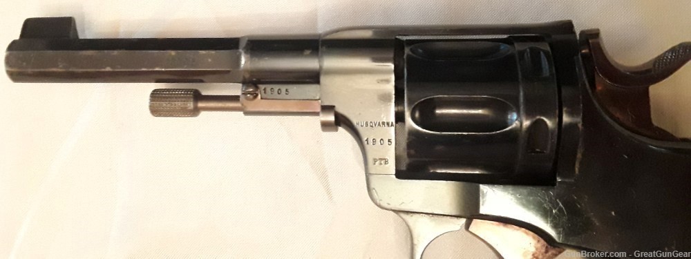 Husqvarna Nagant M/1887 Antique Swedish Army Revolver Caliber 7.5 mm-img-7