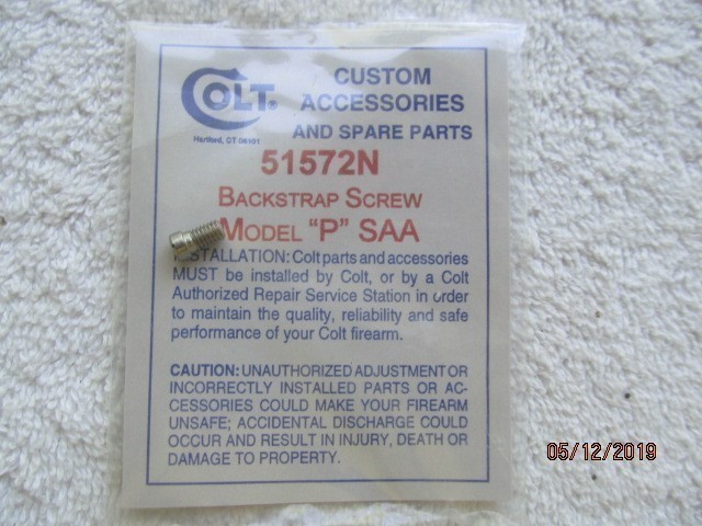 Colt  SAA #51572N Backstrap Screw Nickel-img-0