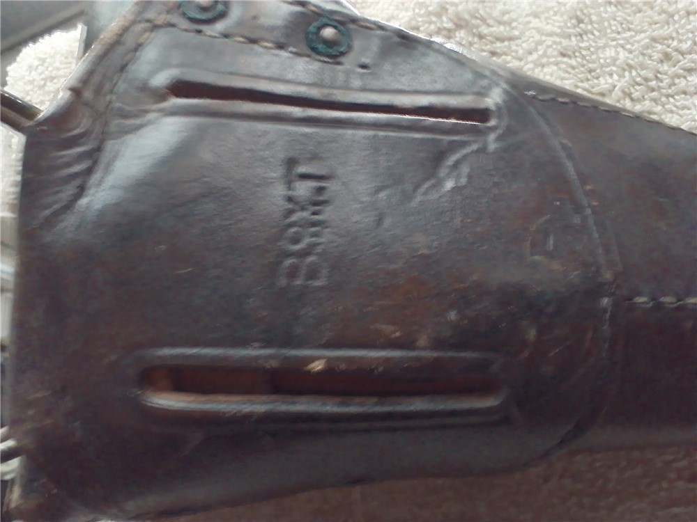 1944 Boyd 45 brown leather pistol holster-img-3