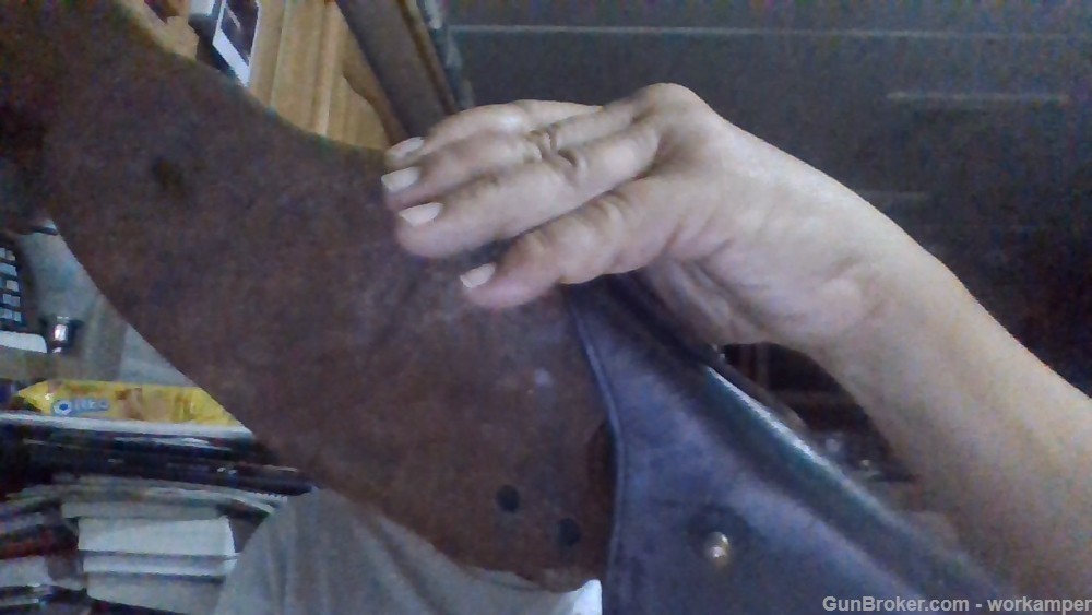 1944 Boyd 45 brown leather pistol holster-img-2