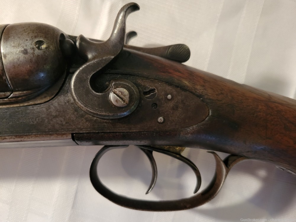 1875 Parker Hammer S x S 10 Ga. Shot gun -img-4