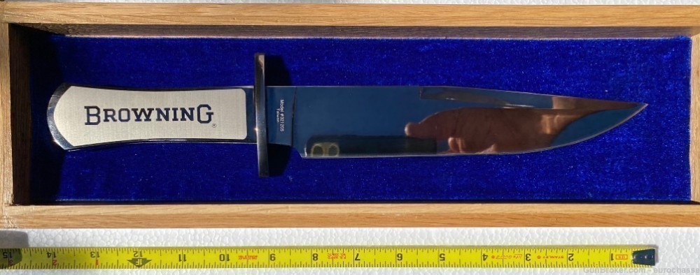 Browning Bowie Knife Ltd Edition #89 Of 500, New In Display Case-img-2