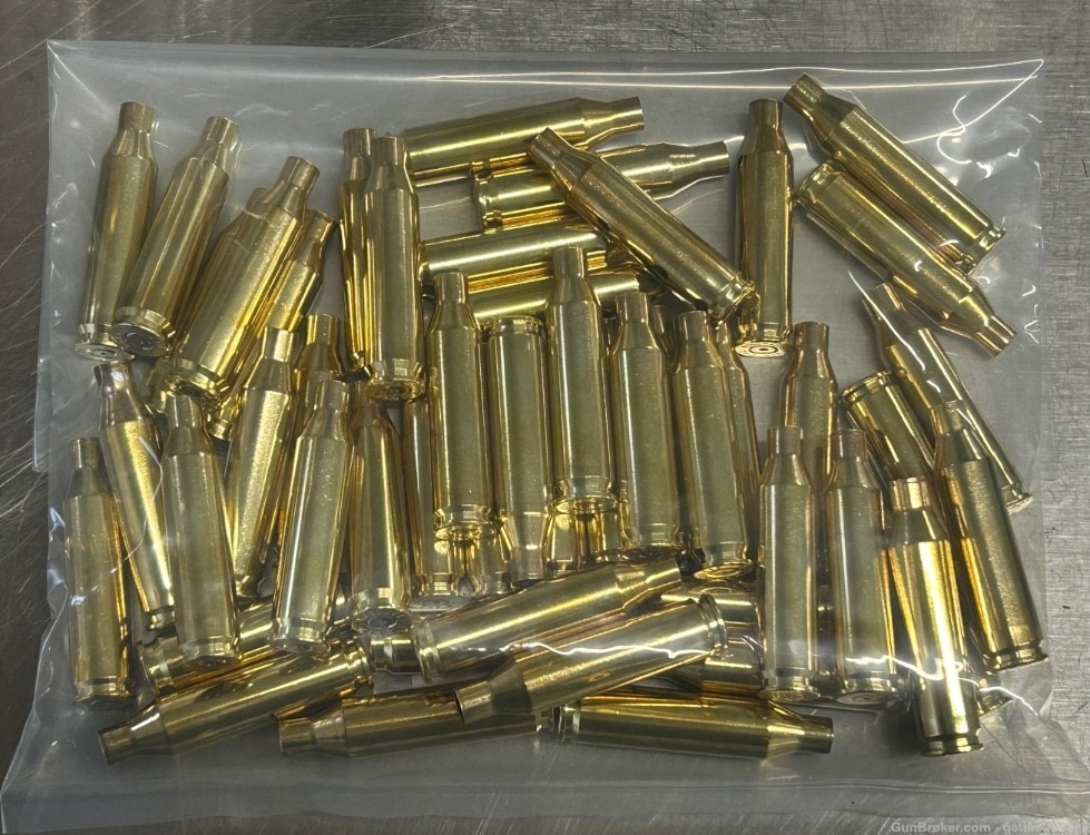 243 Win Once Yellow Brass Cases Wet Stainless Cleaned -img-0
