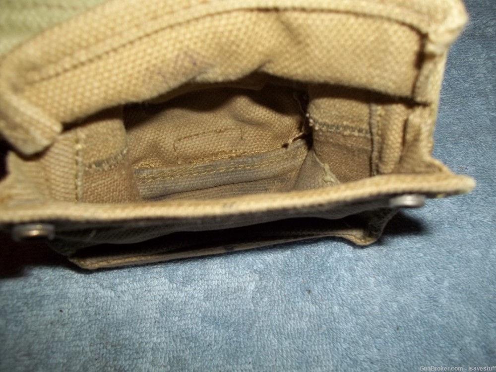 Vintage Military Pouch DEEP Double Access Belt Carry or Shoulder Strap -img-6