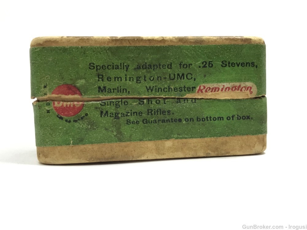 1911-15 Remington UMC .25 Stevens LONG Vintage Box 28 Rounds 1017-SX -img-5