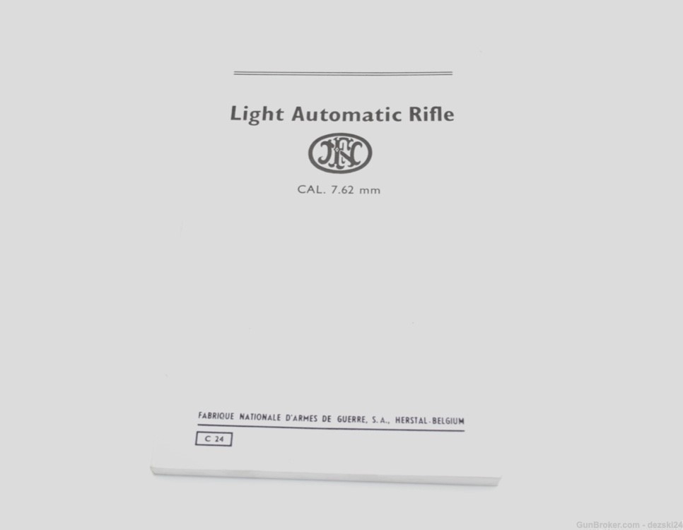 FN FNH FAL 7.62 MM "LIGHT AUTOMATIC RIFLE" OPERATORS/INSTRUCTION MANUAL NEW-img-0
