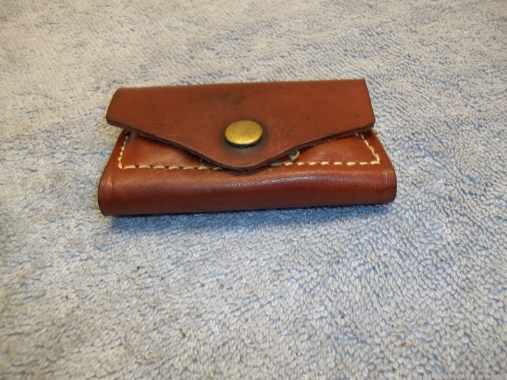 Vintage Bucheimer (6) rd .38 .357 Belt Slide Pocket Wallet Cartridge Pouch-img-6