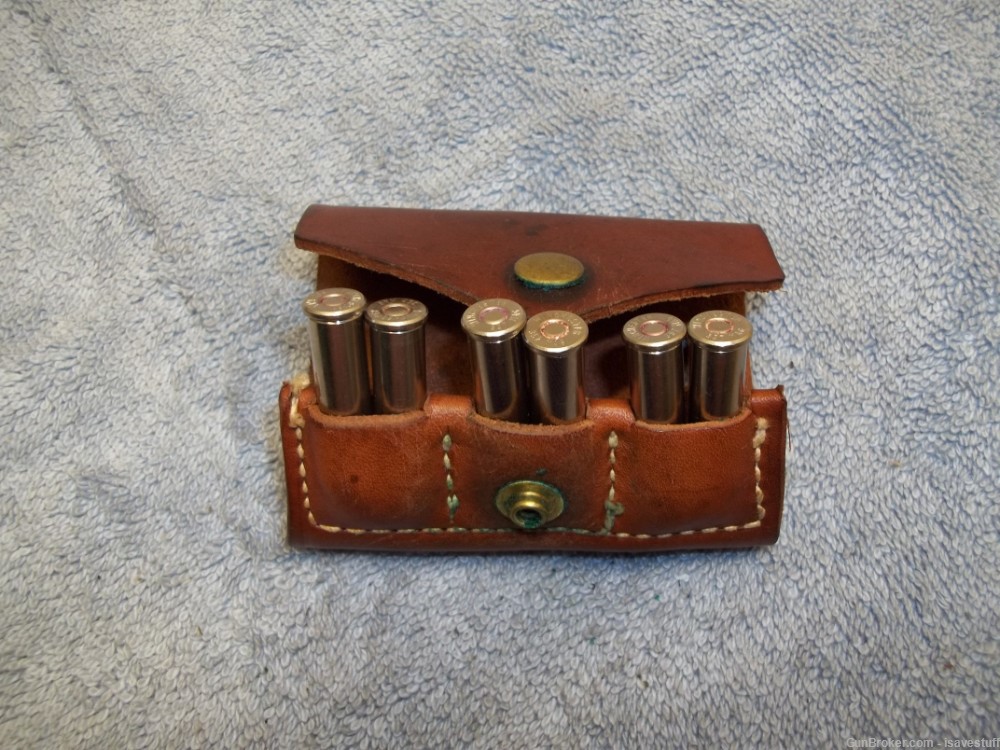 Vintage Bucheimer (6) rd .38 .357 Belt Slide Pocket Wallet Cartridge Pouch-img-0
