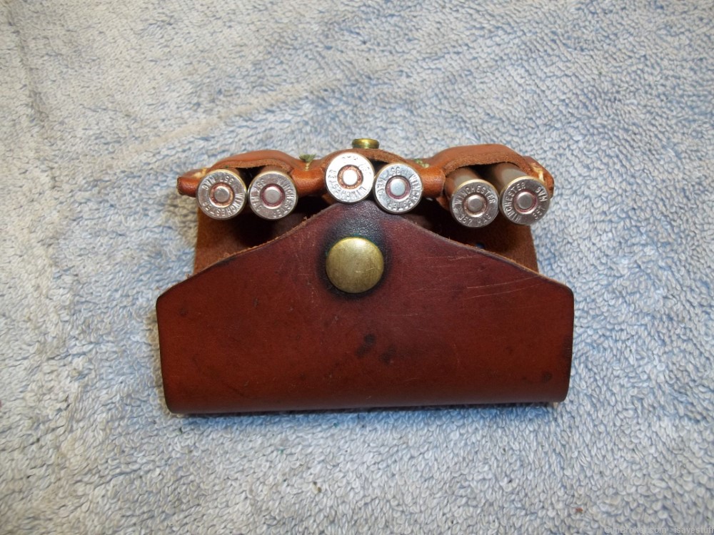Vintage Bucheimer (6) rd .38 .357 Belt Slide Pocket Wallet Cartridge Pouch-img-1