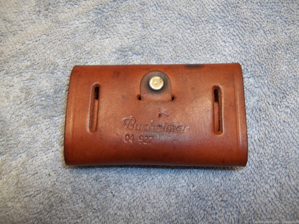 Vintage Bucheimer (6) rd .38 .357 Belt Slide Pocket Wallet Cartridge Pouch-img-7