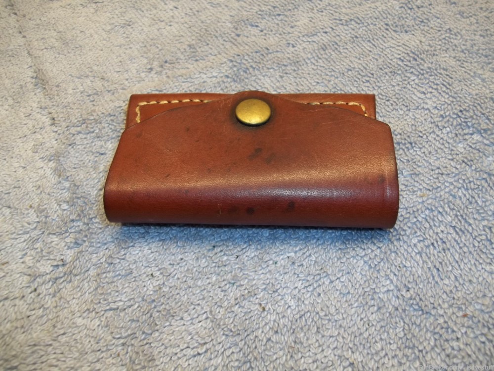 Vintage Bucheimer (6) rd .38 .357 Belt Slide Pocket Wallet Cartridge Pouch-img-4
