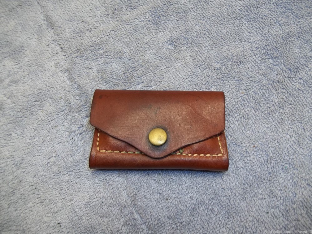 Vintage Bucheimer (6) rd .38 .357 Belt Slide Pocket Wallet Cartridge Pouch-img-2