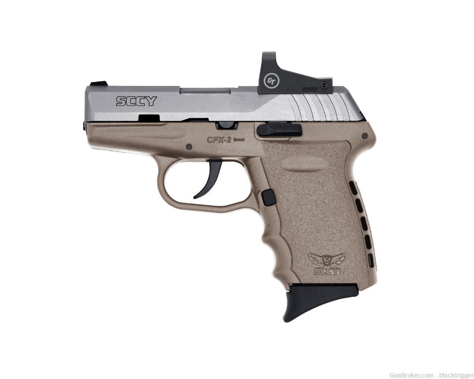 SCCY CPX-2TTDERD CPX-2 RD 9mm 3.1" 10+1 Stainless FDE CTS-1500 Red Dot NMS -img-2