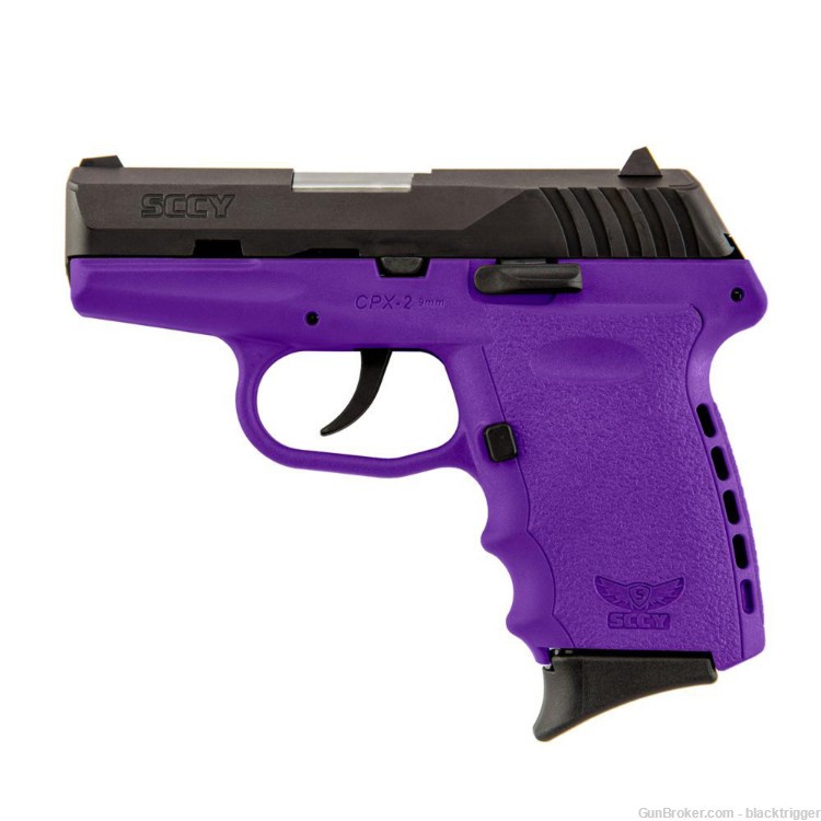 SCCY CPX2CBPU CPX-2 Carbon 9mm 3.1" 10+1 Black Purple No Manual Safety     -img-1