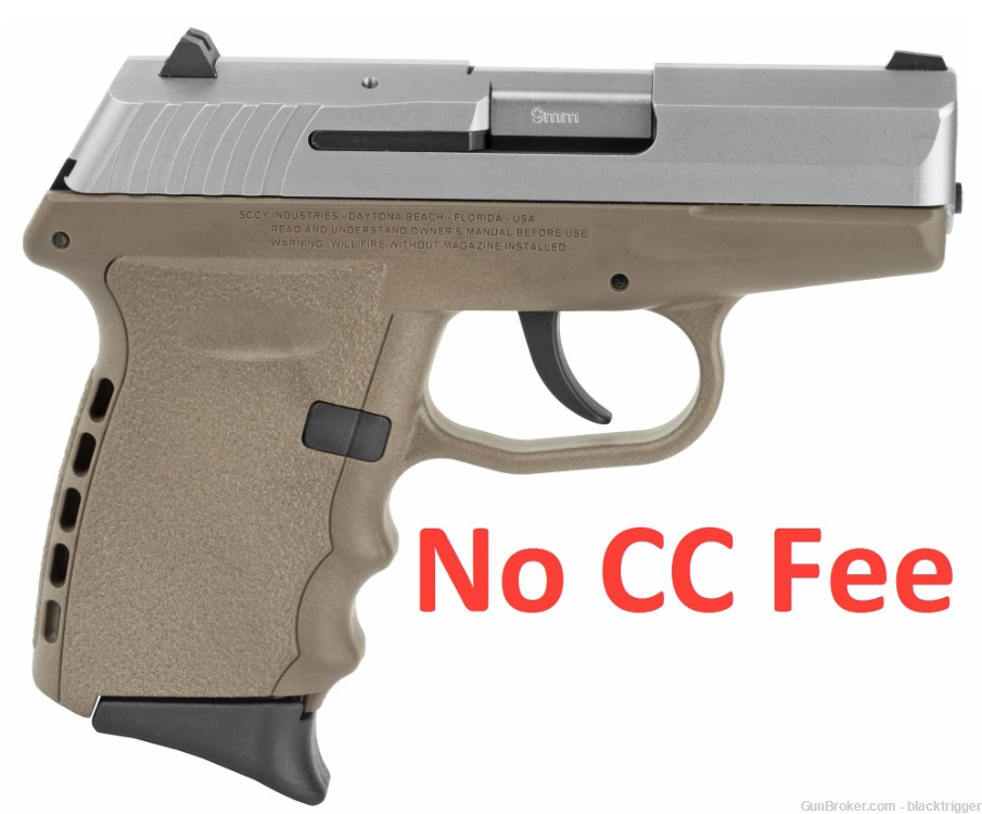 SCCY CPX2TTDE CPX-2 9mm 3.1" 10+1 Flat Dark Earth Stainless Steel Slide    -img-0