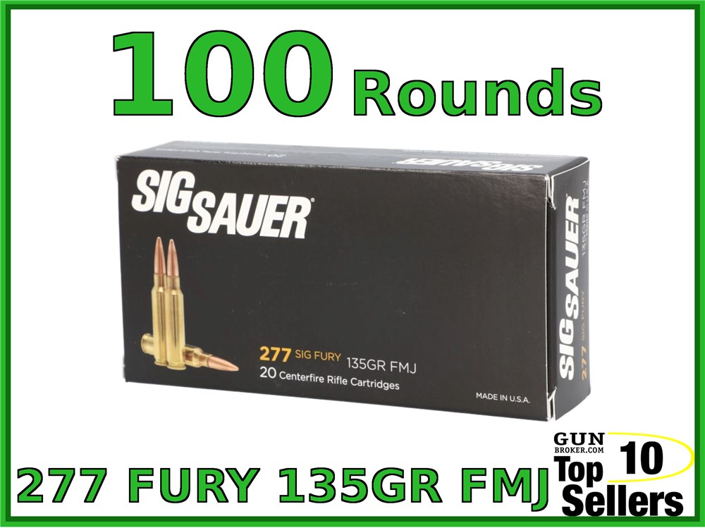 Sig Sauer 277 Sig Fury 6.8x51MM 135 GR FMJ E277SFB135-20 Ammo-img-0