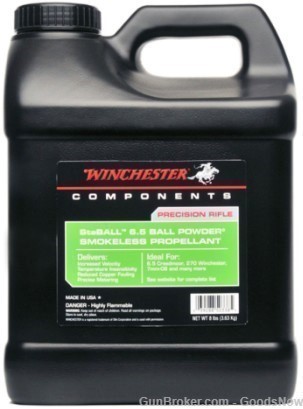 Winchester StaBall 6.5 Smokeless Powder 8 lbs Winchester 6.5 StaBall Win-img-0