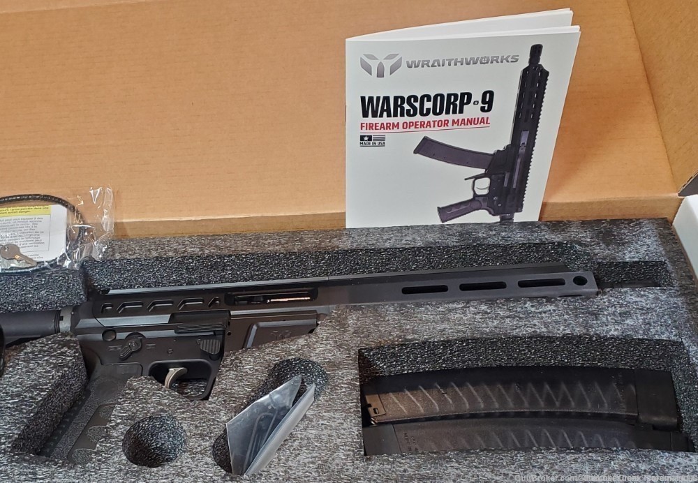 WRAITHWORKS WARSCORP9 9mm Side-charging AR Pistol Black 8.5" Barrel-img-4