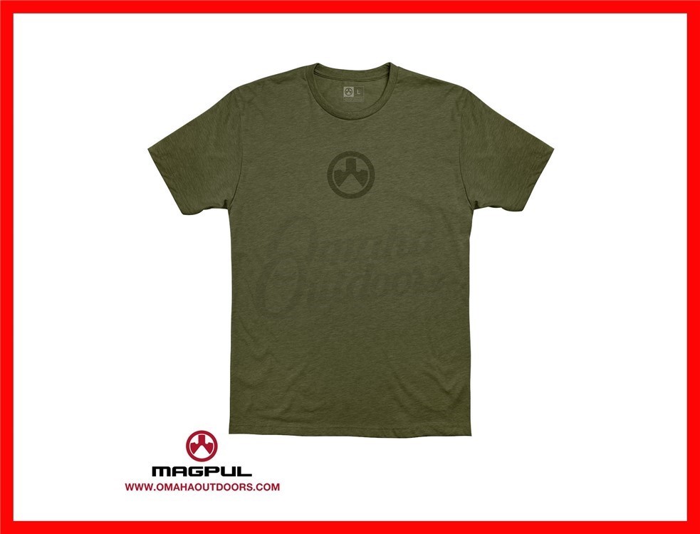 Magpul Industries Icon Logo CVC Men's T-Shirt - Small, Olive Drab Heather-img-0