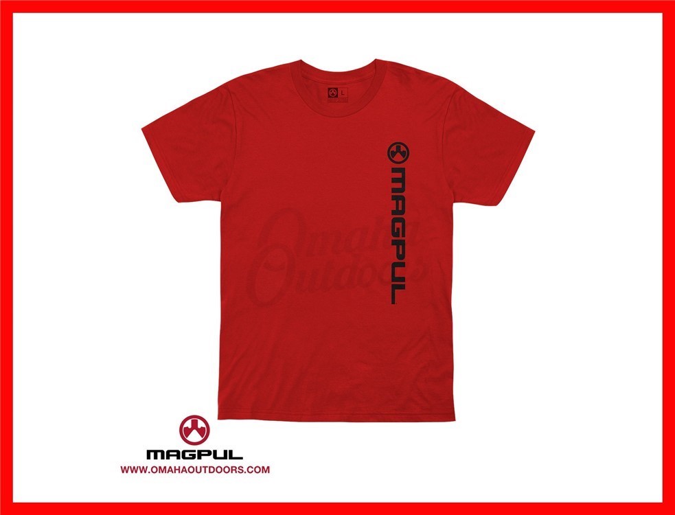 Magpul Industries Vert Logo Men's T-Shirt - Small, Red MAG1113-610-S-img-0