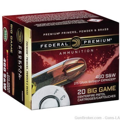 CLOSEOUT - Federal Premium BIG GAME .500 S&W 275gr. Barnes Expander - 20RD-img-0