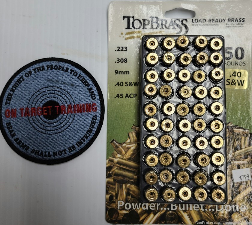 TOP BRASS RECONDITIONED 40 S&W 50 ROUNDS PER TRAY.-img-0