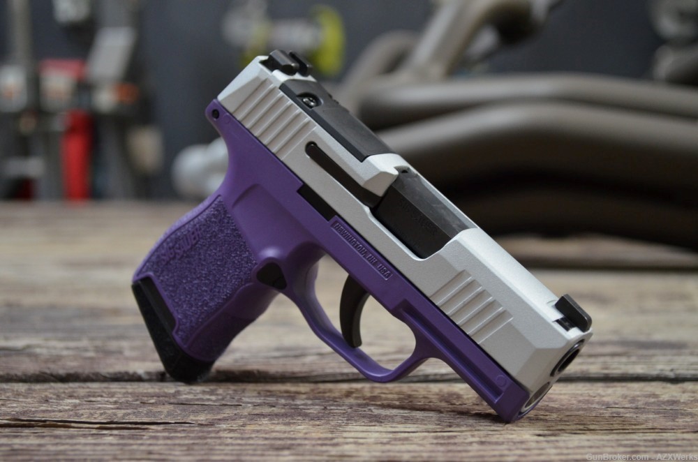 SIg Sauer P365 9mm X-Werks Purple & Satin Aluminum Optic Ready Night sights-img-1