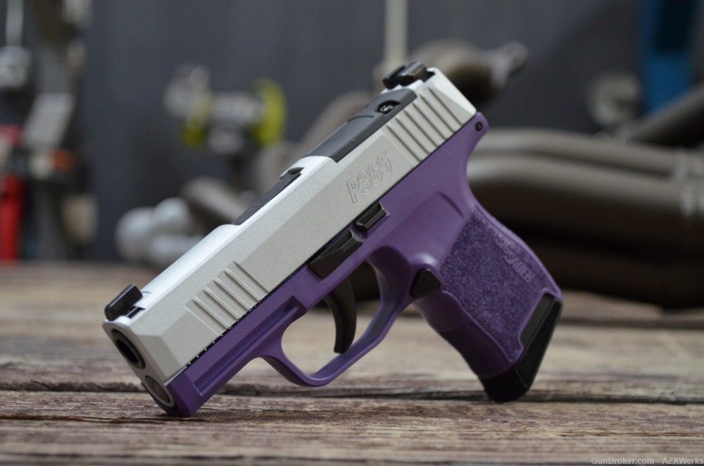 SIg Sauer P365 9mm X-Werks Purple & Satin Aluminum Optic Ready Night sights-img-0
