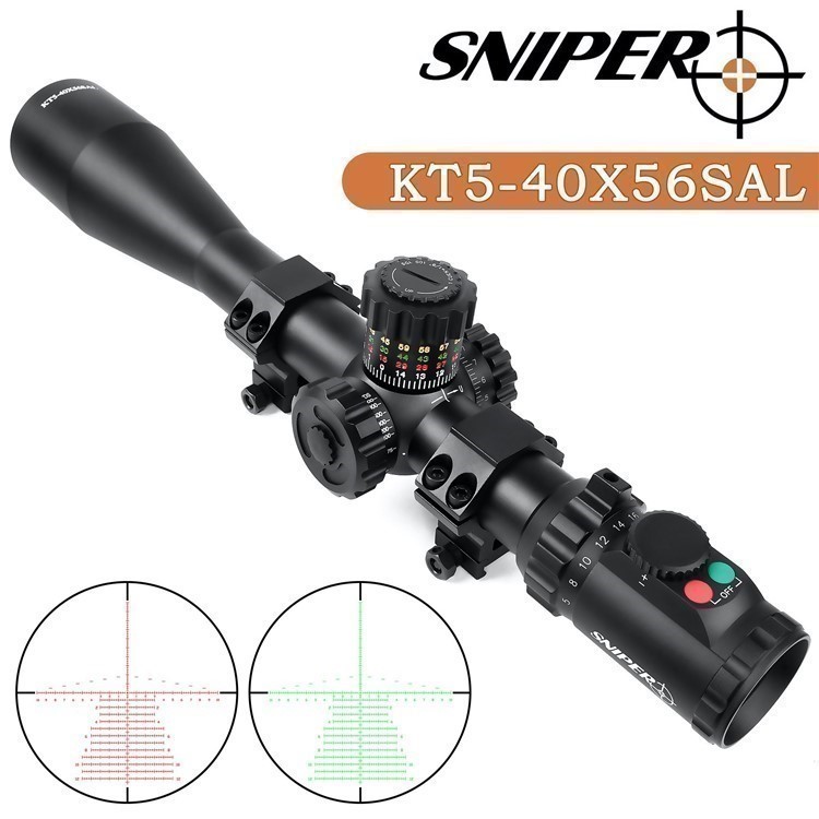 Sniper 5-40X56mm  Riflescope 35mm Tube Side Parallax Adjustment illuminated-img-0