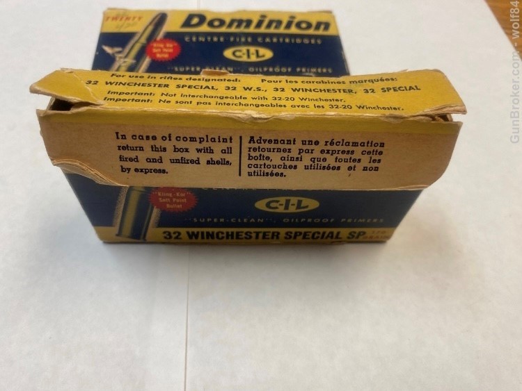 32 Winchester special CIL Dominion 170 gr Soft Point  38 RDS-img-6