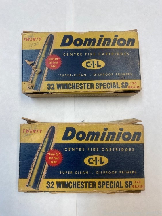32 Winchester special CIL Dominion 170 gr Soft Point  38 RDS-img-0