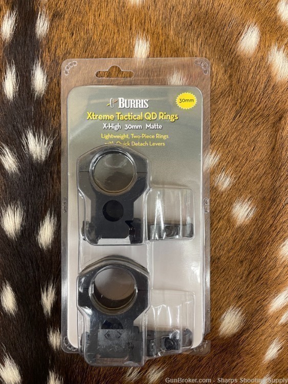 Burris XTR Xtreme Tactical Quick Detach Rings - 30mm Extra High 1in. High-img-0