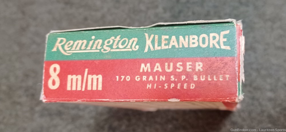 Remington Kleanbore 8mm Mauser Hi Speed Vintage Ammo-img-2
