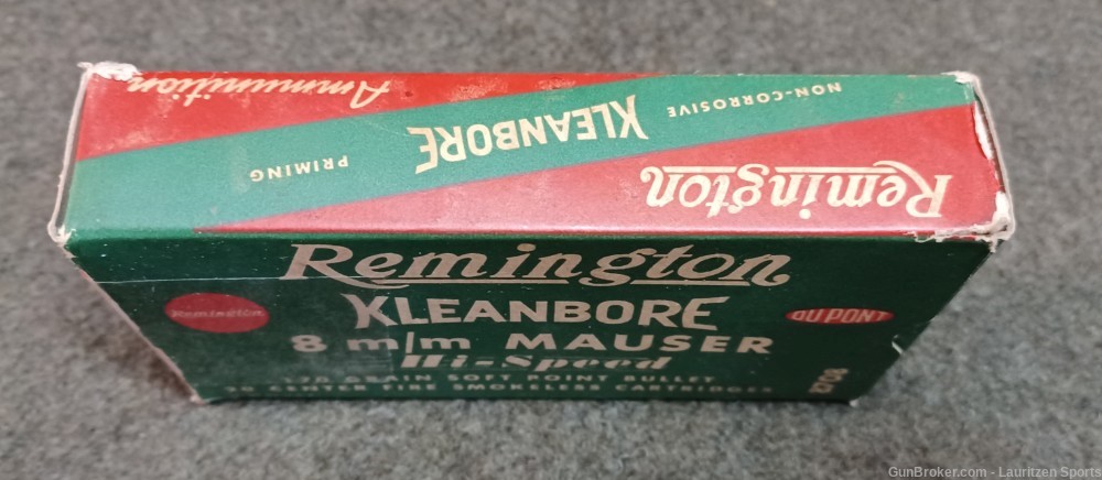 Remington Kleanbore 8mm Mauser Hi Speed Vintage Ammo-img-1