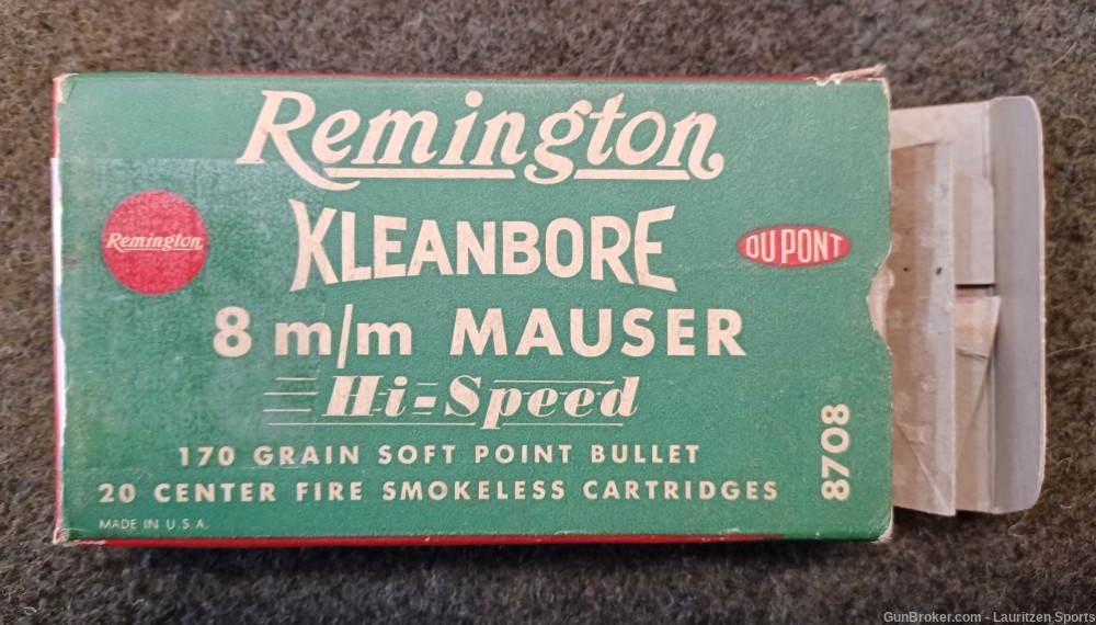 Remington Kleanbore 8mm Mauser Hi Speed Vintage Ammo-img-6