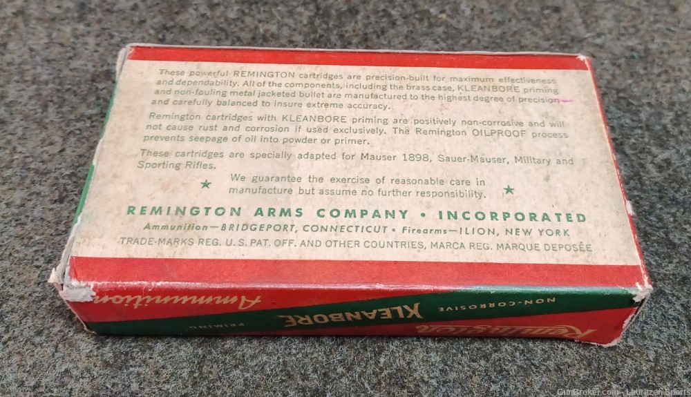 Remington Kleanbore 8mm Mauser Hi Speed Vintage Ammo-img-4