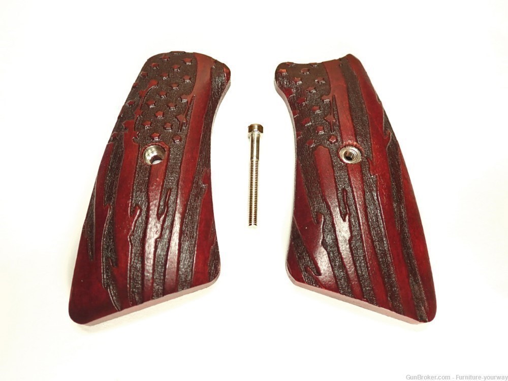 Rosewood American Flag Ruger Gp100 Grip Inserts-img-0