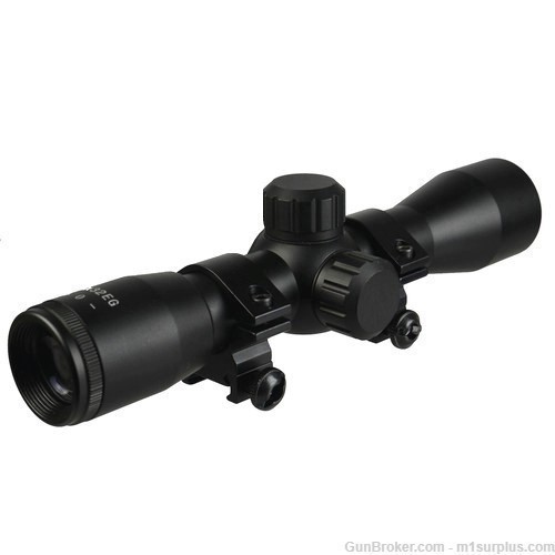 Compact 4x32 Scope + Picatinny Mounts fits Winchester .22 Wildcat Rifle-img-1