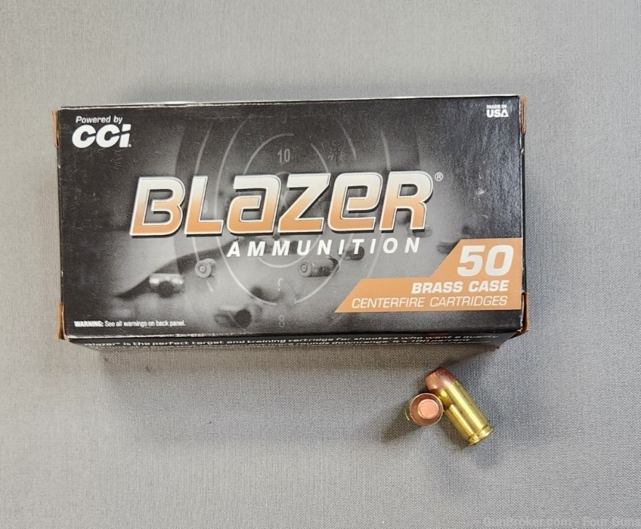 CCi Blazer Brass 40S&W 180GR Centerfire FMJ Ammo CASE 1,000Rds (5220)-img-1