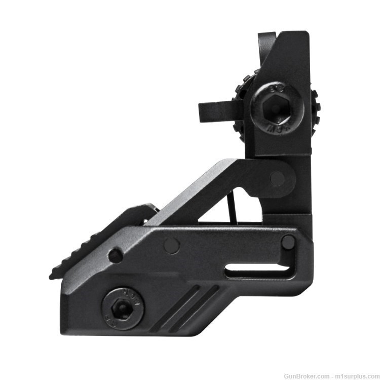 VISM Pro Aluminum Flip-Up Adjustable Rear Aiming Sight fits AR15 Colt M4-img-2