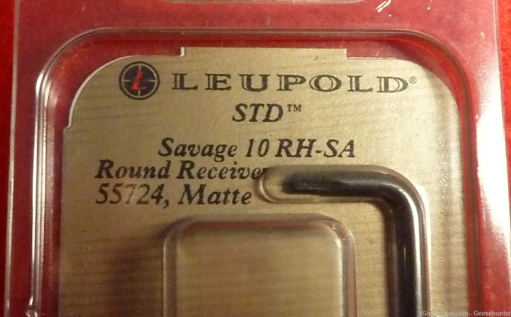 Leupold STD 1 Pc Mount Base, Savage 10 RH Round Receiver, Steel, 55724-img-1