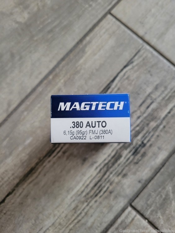 Magtech 380 ACP Ammo FMJ 95 Grain 50 Rounds -img-1